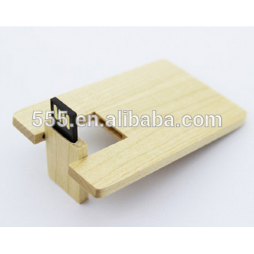 Wooden Card USB flash drive, Credit Card usb drive with logo engraved for promotion